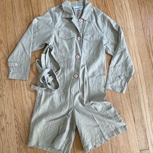 Linen short romper